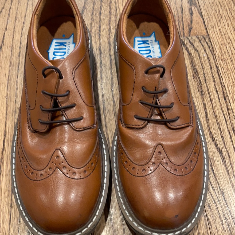 Florsheim boys brown dress shoes
